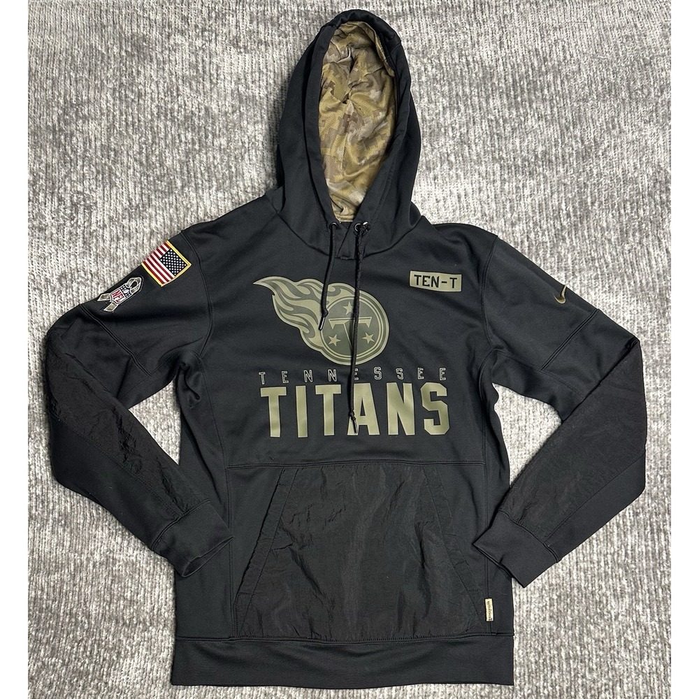 Nike Tennessee Titans Salute to Service Hoodie Men's Small Black NFL Dri-FIT